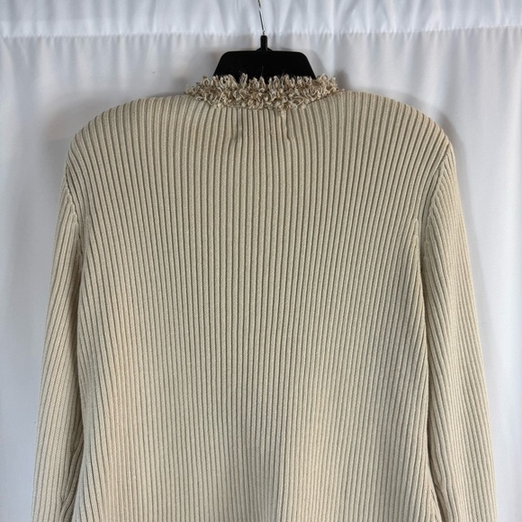 Vintage 90’ Side effects Cream Textured Women's Sweater, cardigan - Picture 12 of 14